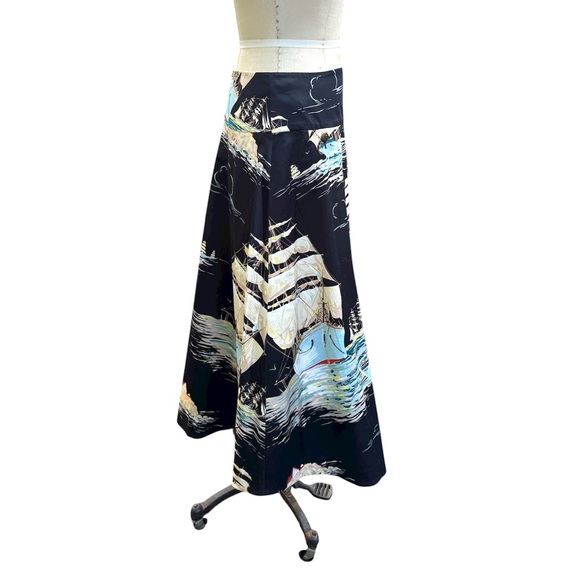 NWT Anthropologie Leifnotes sail away midi skirt. Size 10 - Picture 3 of 10
